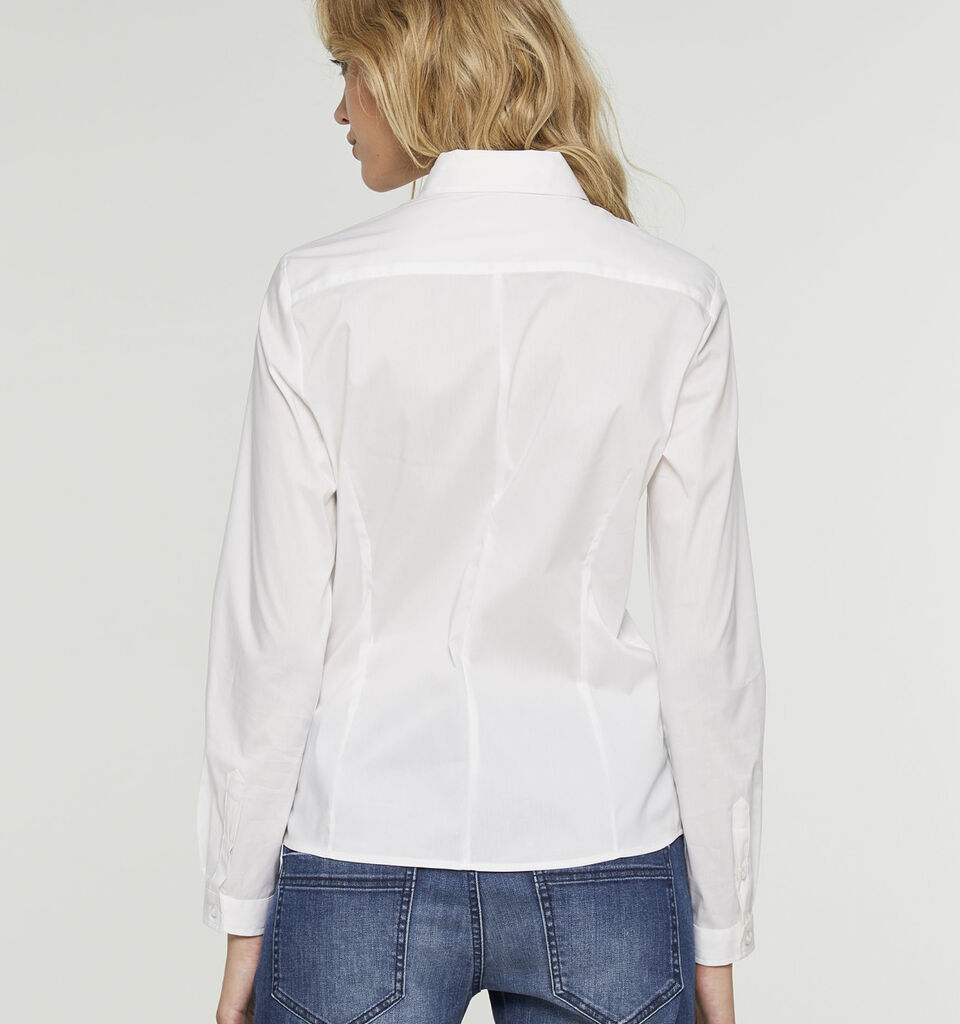 Camicia slim fit - camicie da donna - Bianco | Sisley image number 3